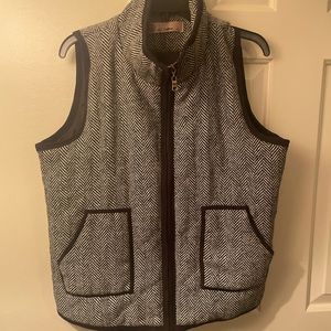 Black and white boutique vest